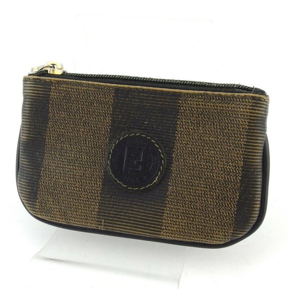 Authentic FENDI coin case pecan beige PVC - Picture 1 of 7